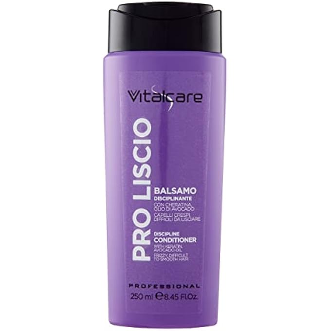 Vitalcare | PRO SMOOTH - REGULATING CONDITIONER FOR FRIZZY AND DIFFICULT TO SMOOTH HAIR, WITH KERATIN AND AVOCADO OIL, FOR PERFECT STRAIGHTENING AND FRIZZ FREE, 250 ML - Image 1